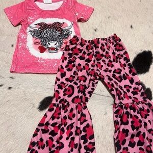 Highland Cow Baby Girl Outfit